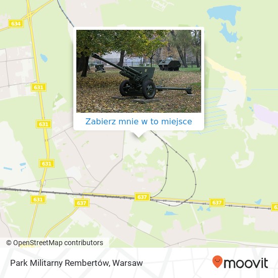 Mapa Park Militarny Rembertów