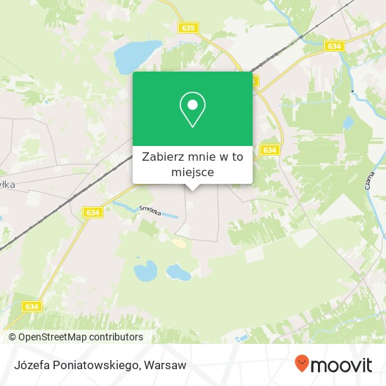 Mapa Józefa Poniatowskiego