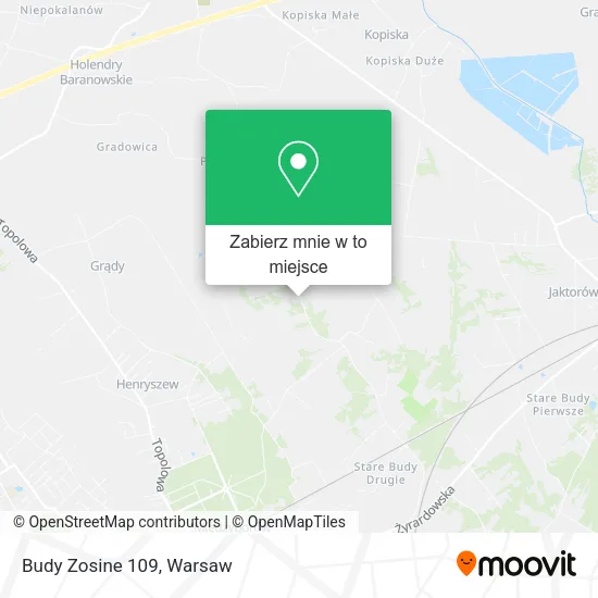 Mapa Budy Zosine 109