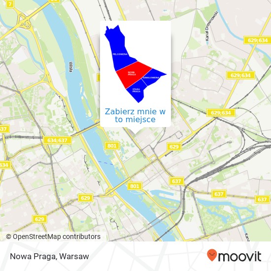 Mapa Nowa Praga