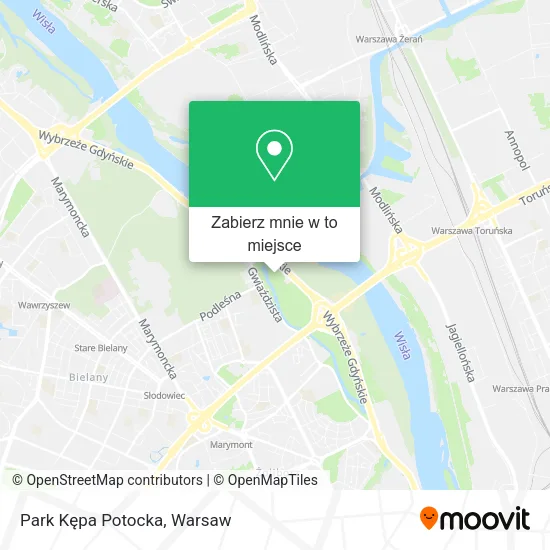 Mapa Park Kępa Potocka