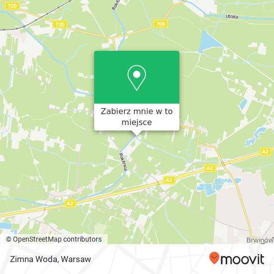 Mapa Zimna Woda