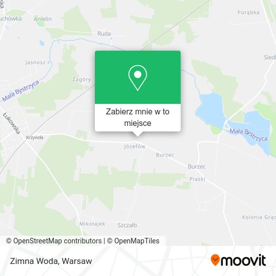 Mapa Zimna Woda