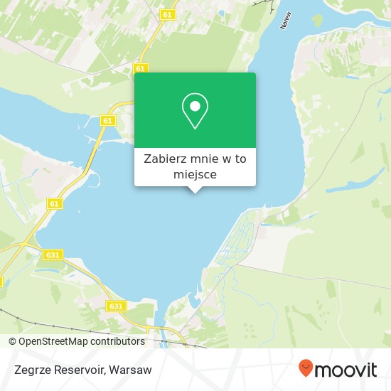 Mapa Zegrze Reservoir