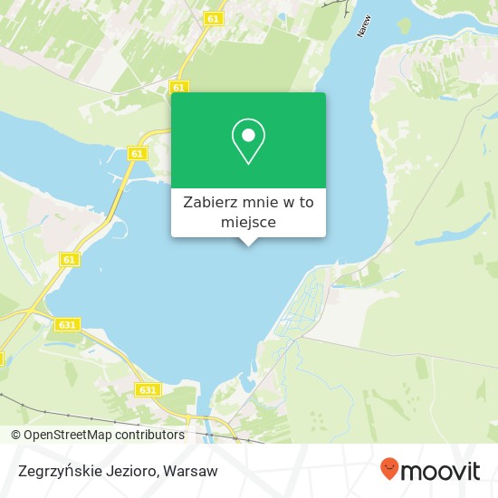 Mapa Zegrzyńskie Jezioro