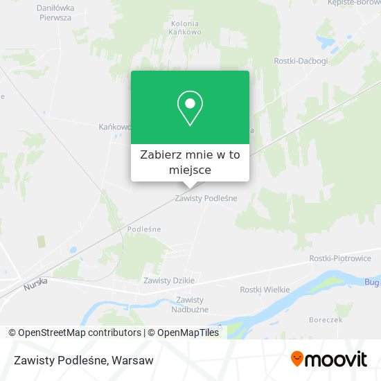 Mapa Zawisty Podleśne