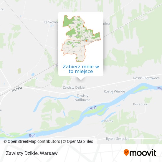 Mapa Zawisty Dzikie