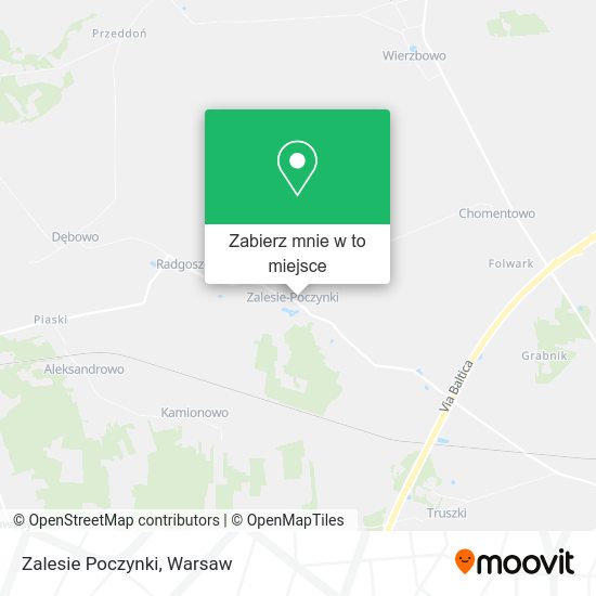 Mapa Zalesie Poczynki