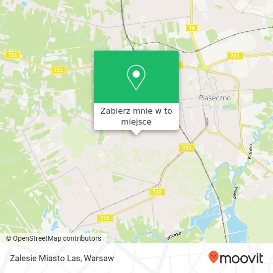 Mapa Zalesie Miasto Las