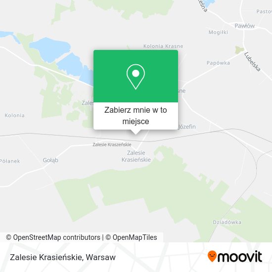 Mapa Zalesie Krasieńskie