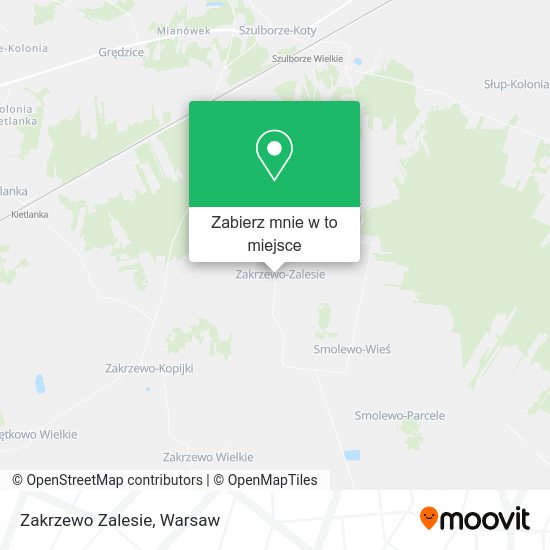 Mapa Zakrzewo Zalesie