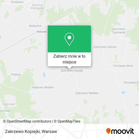 Mapa Zakrzewo Kopiejki