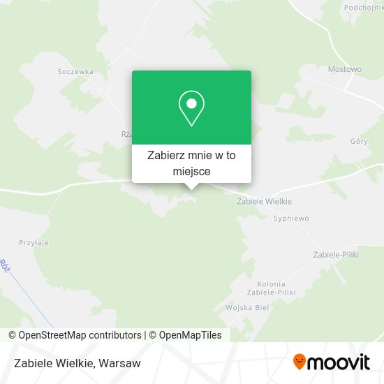 Mapa Zabiele Wielkie