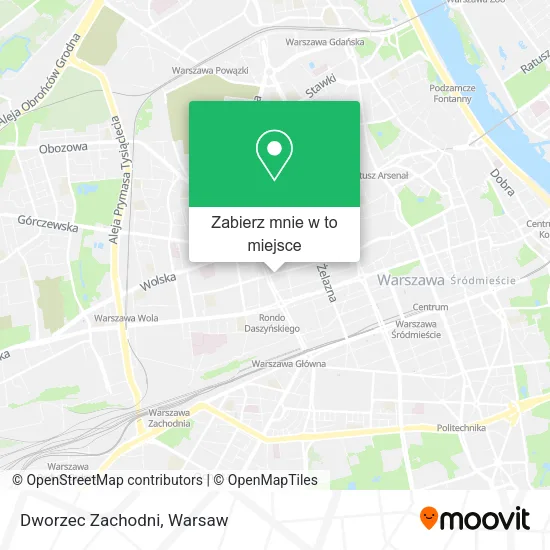 Mapa Dworzec Zachodni