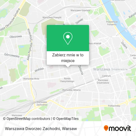 Mapa Warszawa Dworzec Zachodni