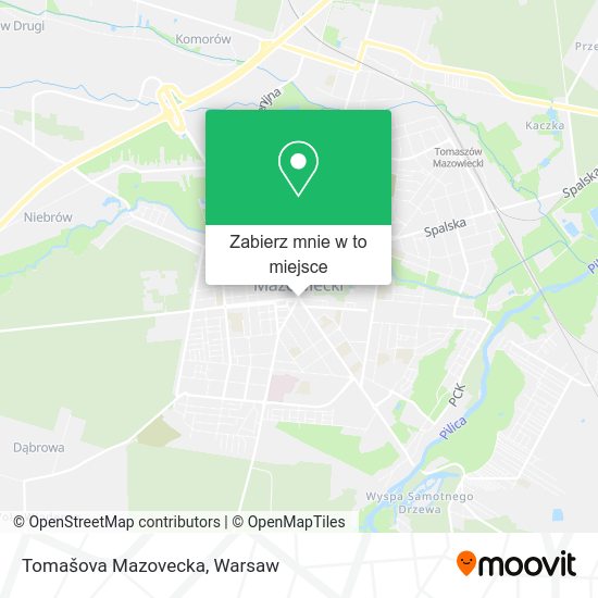 Mapa Tomašova Mazovecka