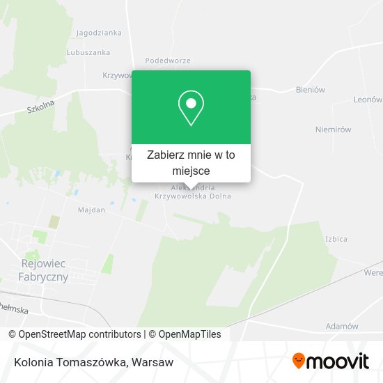 Mapa Kolonia Tomaszówka