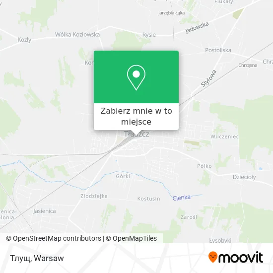 Mapa Тлущ