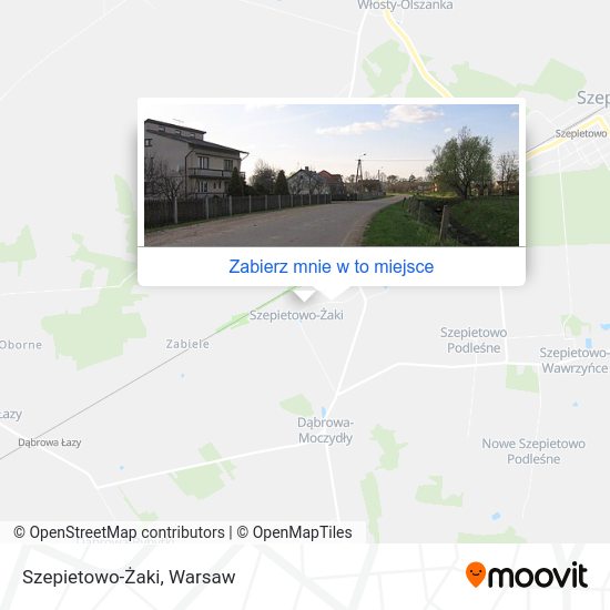 Mapa Szepietowo-Żaki