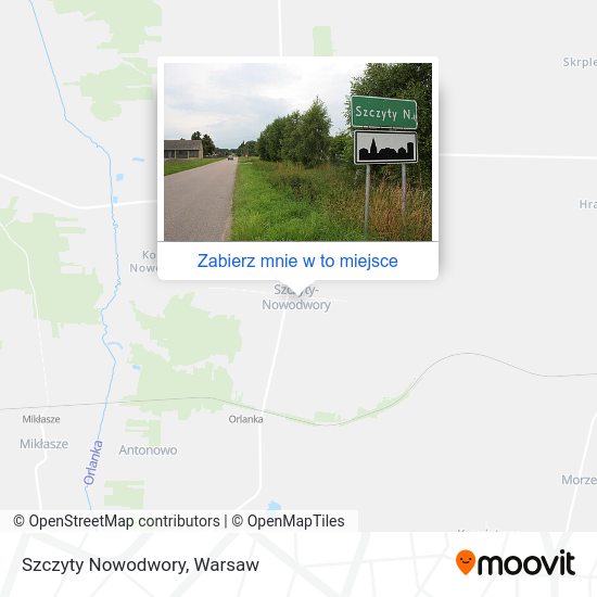 Mapa Szczyty Nowodwory