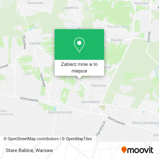 Mapa Stare Babice