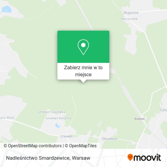 Mapa Nadleśnictwo Smardzewice