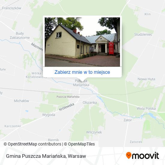 Mapa Gmina Puszcza Mariańska