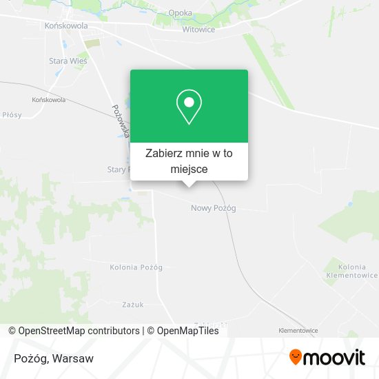 Mapa Pożóg