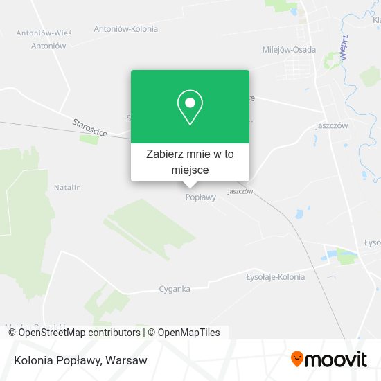 Mapa Kolonia Popławy