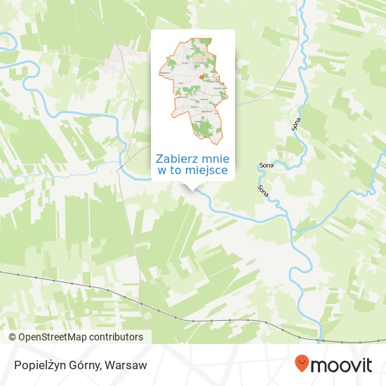 Mapa Popielżyn Górny