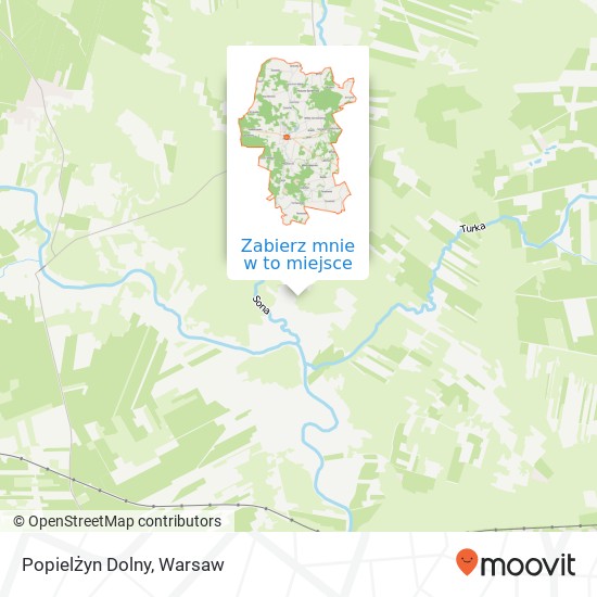 Mapa Popielżyn Dolny