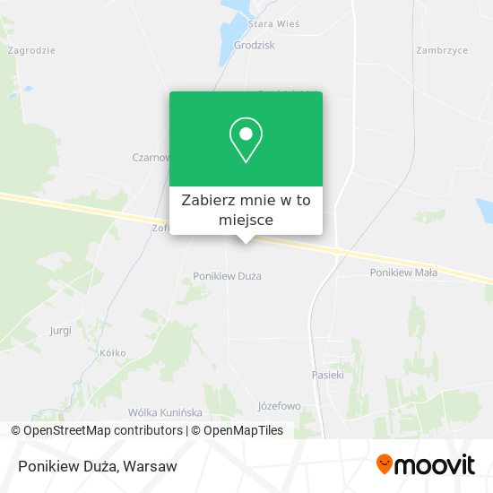 Mapa Ponikiew Duża