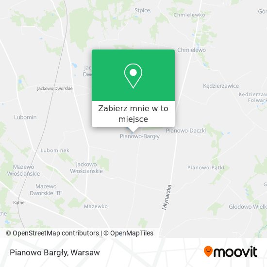 Mapa Pianowo Bargły