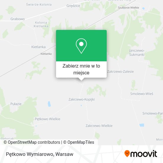 Mapa Pętkowo Wymiarowo