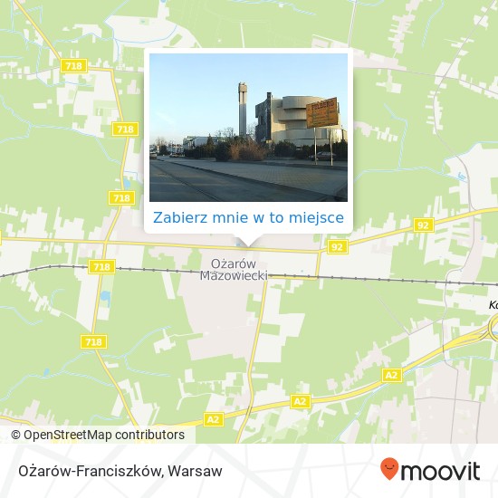 Mapa Ożarów-Franciszków