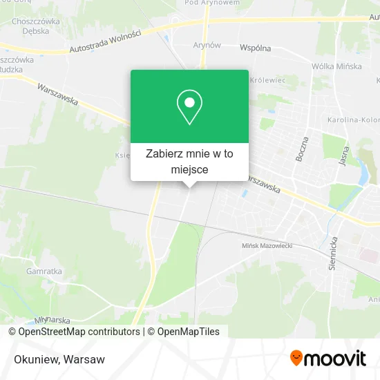 Mapa Okuniew