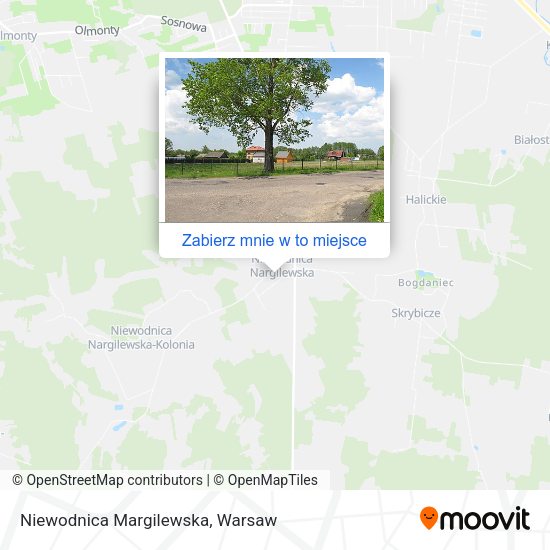 Mapa Niewodnica Margilewska