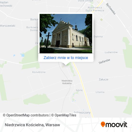 Mapa Niedrzwica Kościelna