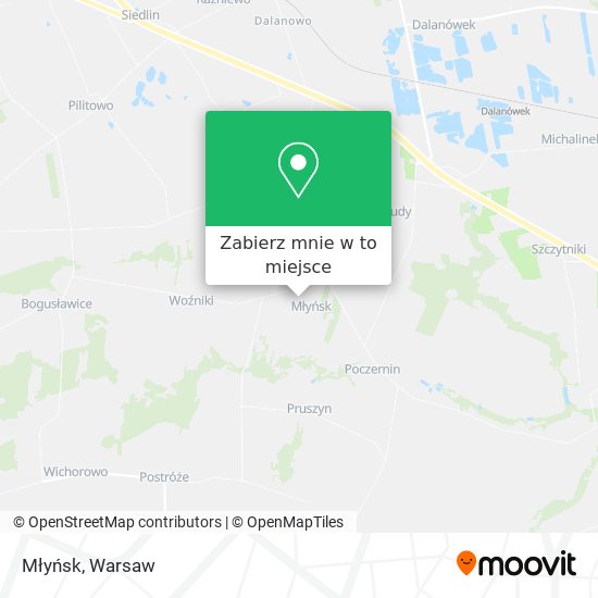 Mapa Młyńsk