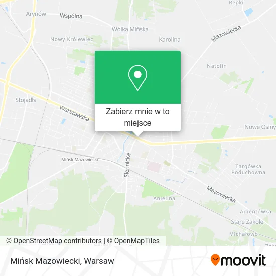 Mapa Mińsk Mazowiecki