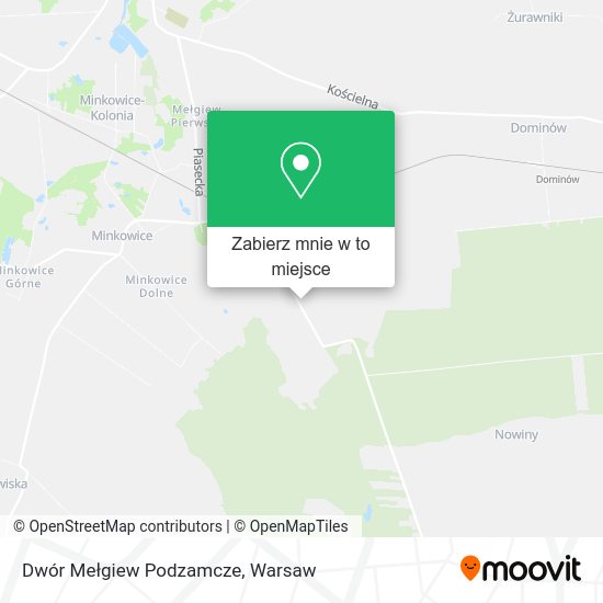 Mapa Dwór Mełgiew Podzamcze