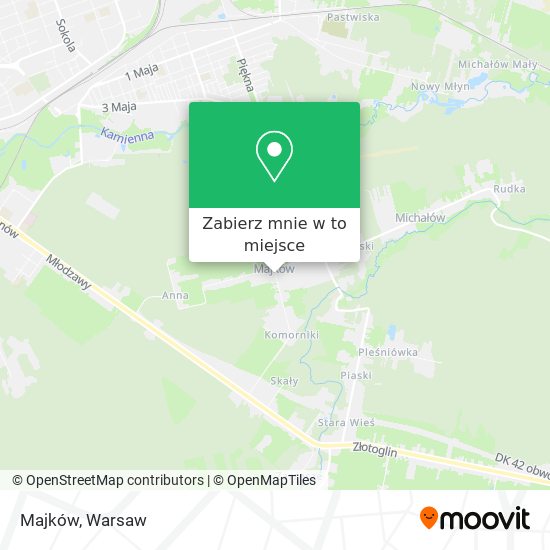 Mapa Majków