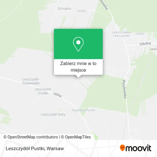 Mapa Leszczydół Pustki