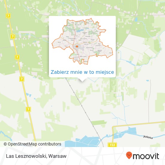 Mapa Las Lesznowolski