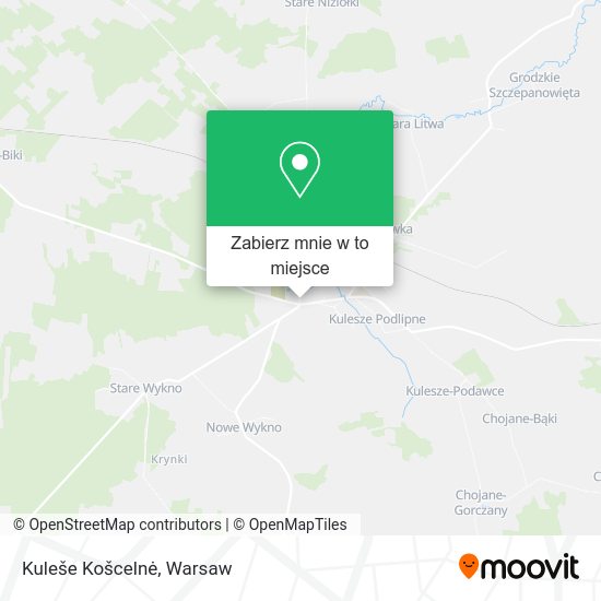 Mapa Kuleše Košcelnė