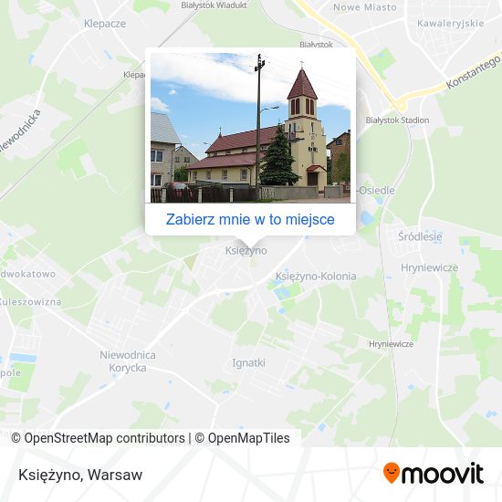 Mapa Księżyno