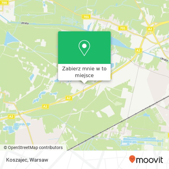 Mapa Koszajec