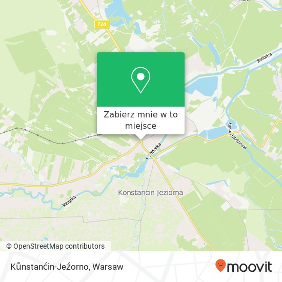 Mapa Kůnstanćin-Jeźorno