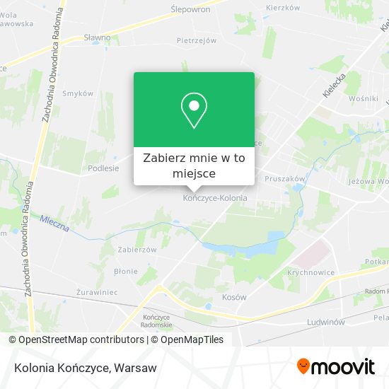 Mapa Kolonia Kończyce