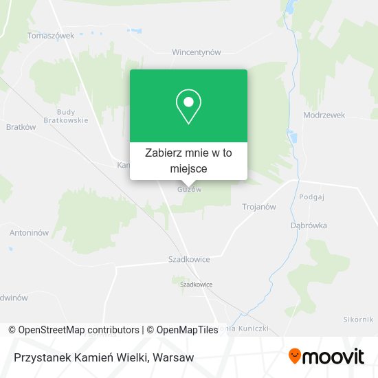 Mapa Przystanek Kamień Wielki